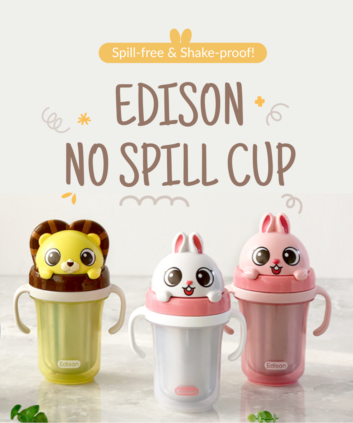  Edison - No Spill Dual Stainless Straw Cup 2